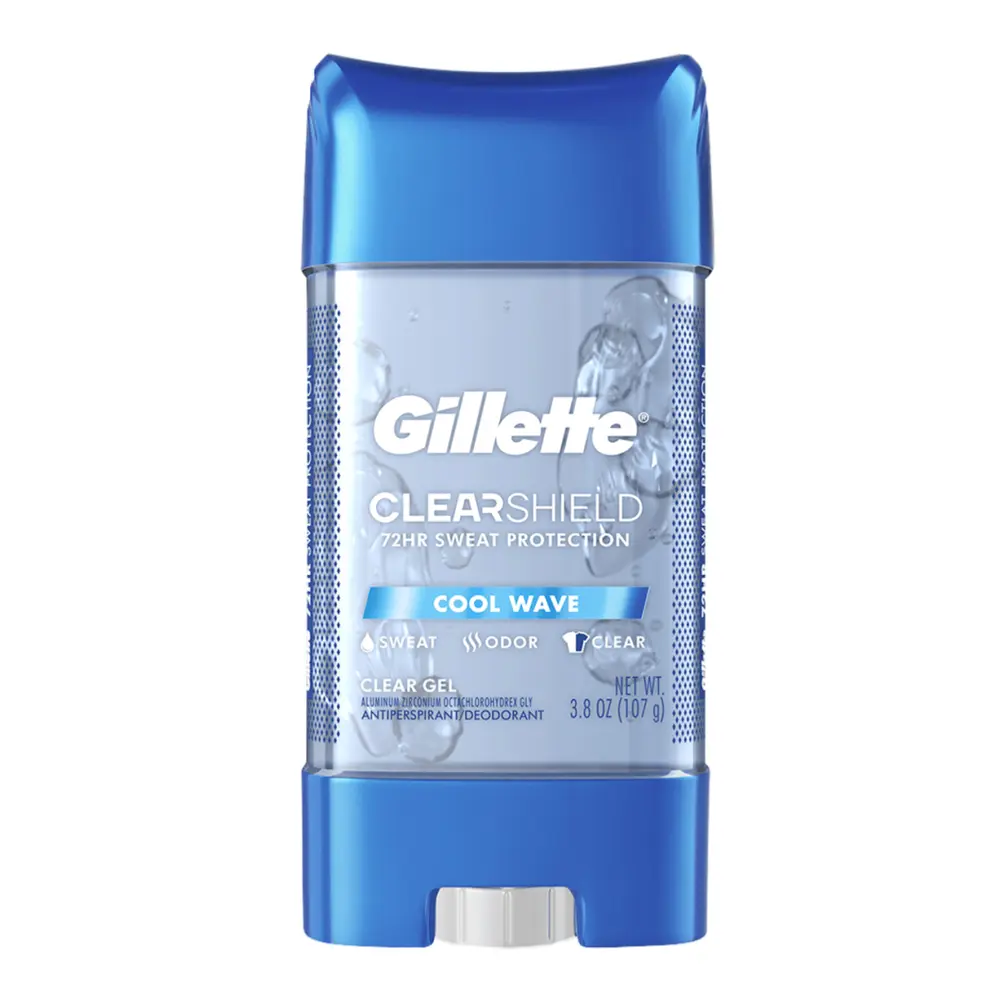 Gel Khử Mùi Nam Giới, Clear Shield, 72H Sweat Protection, Cool Wave, 3.8 oz (107g) - GILLETTE